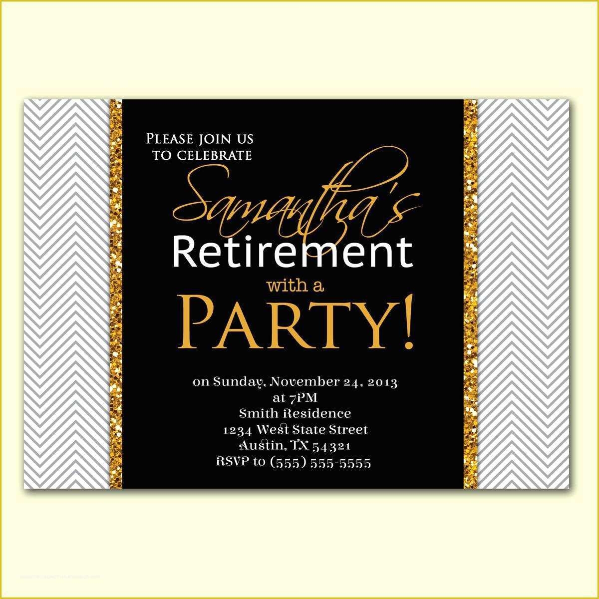 blank retirement party invitation template