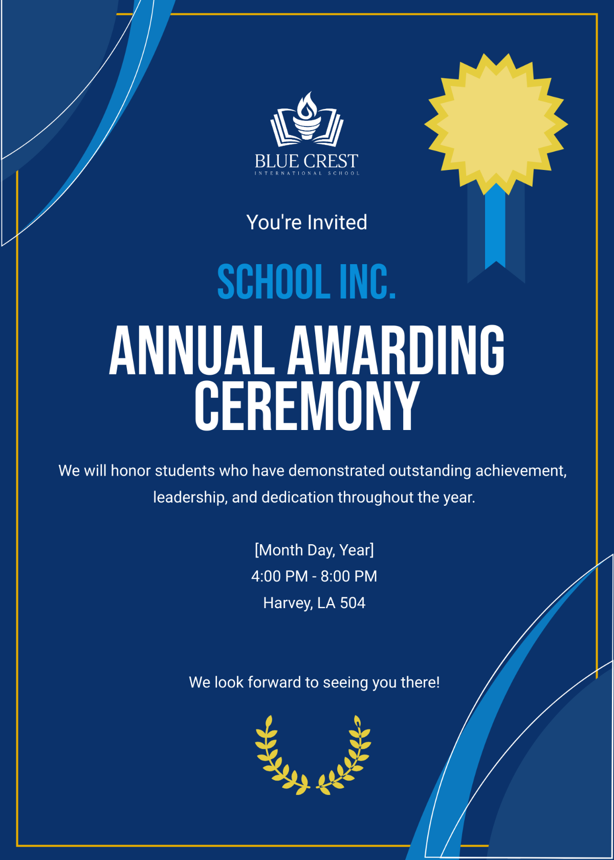 awards invitation template
