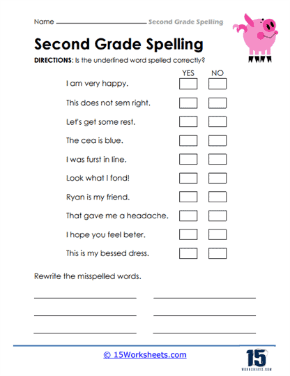 Free Second Grade Spelling Words Worksheet Download Free Second Grade 