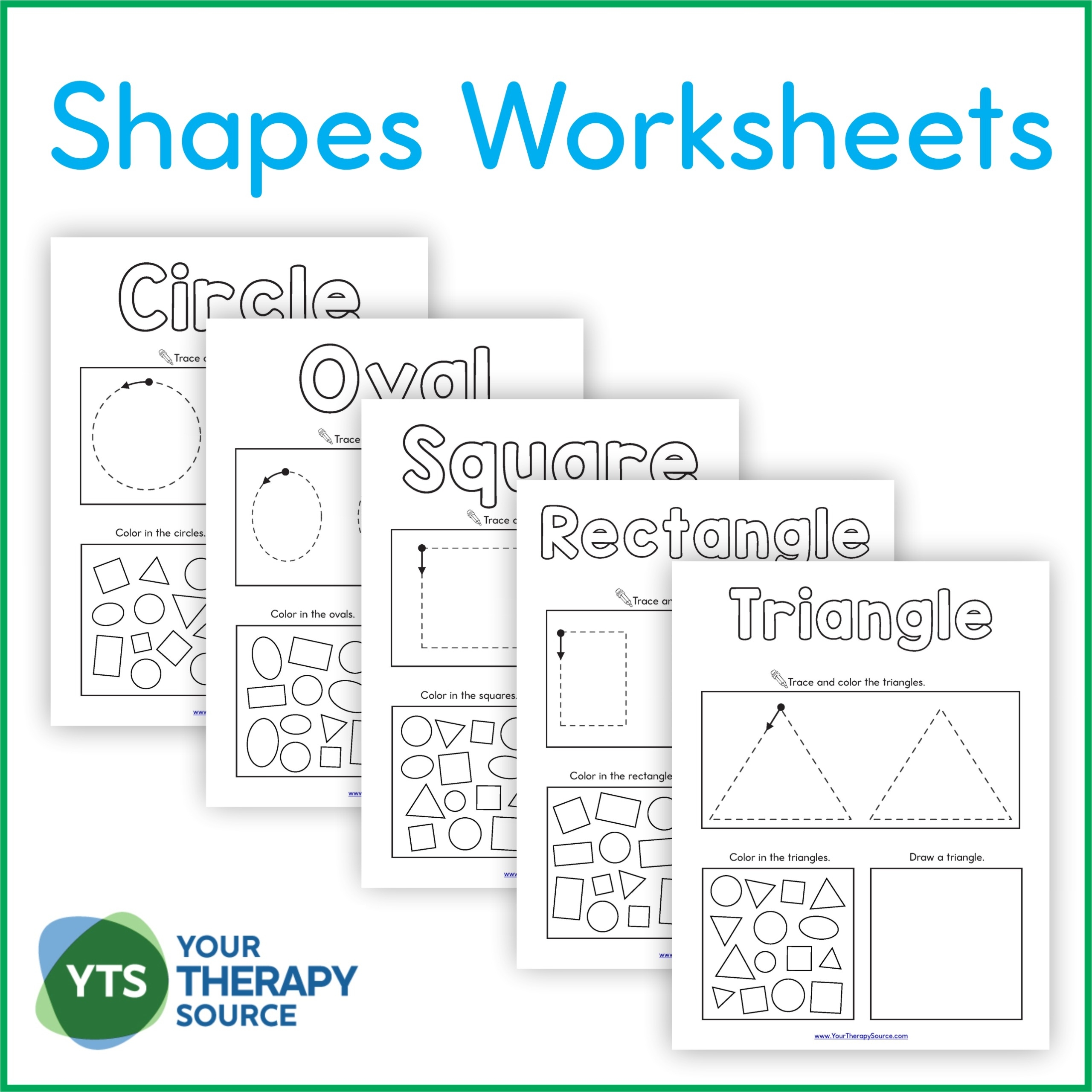 Free Shape Worksheets Kindergarten Worksheets Library