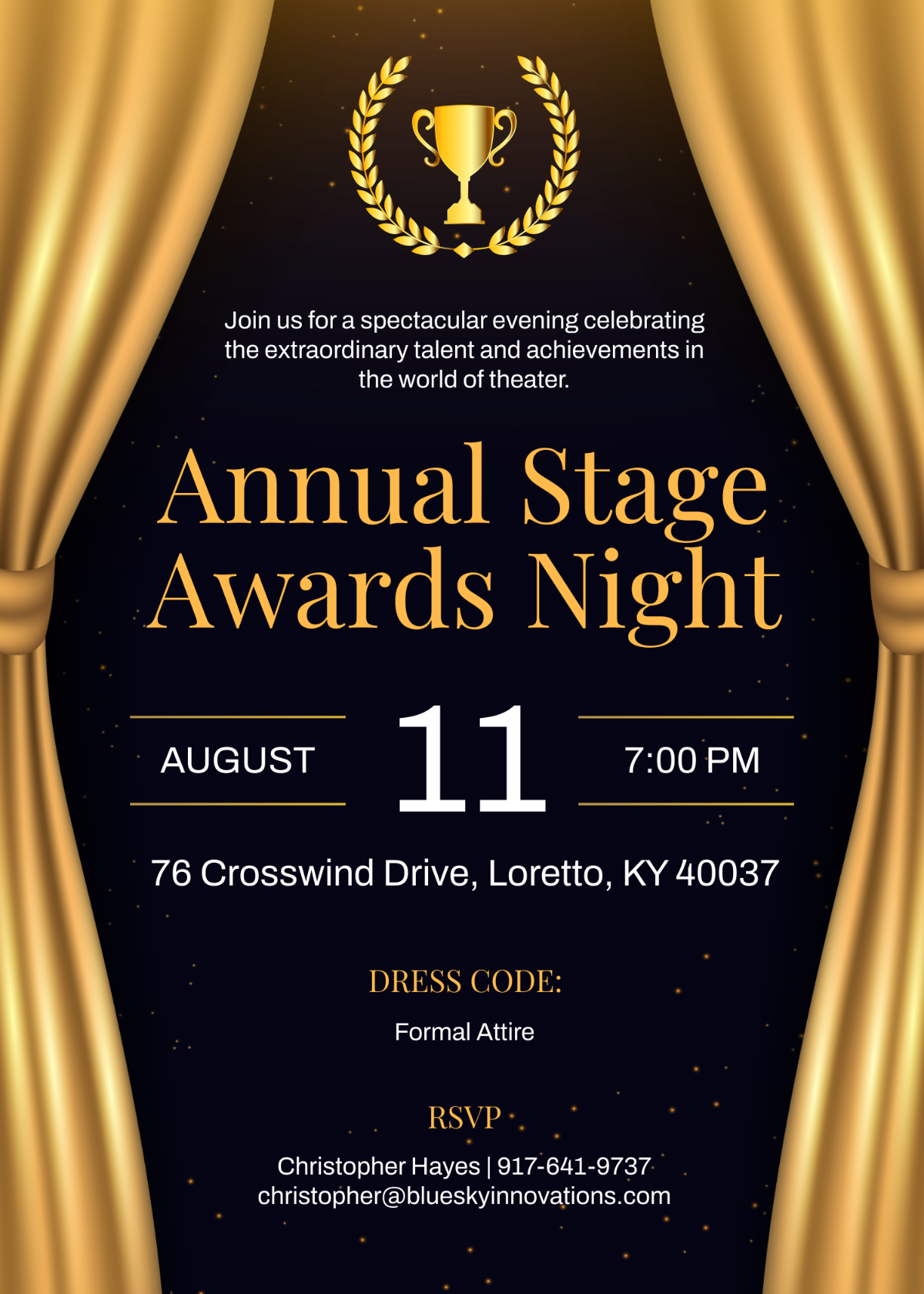 awards night invitation template