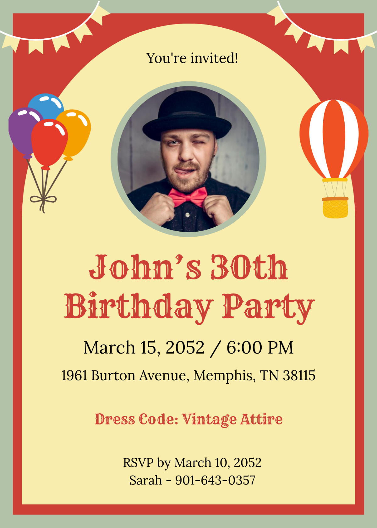 birthday invitation template aesthetic