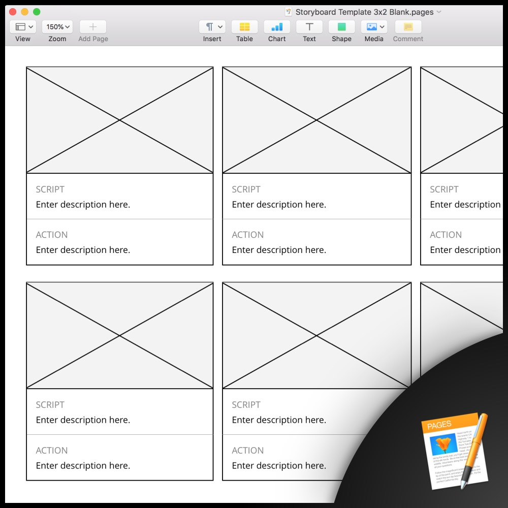 Free Storyboard Templates For Apple Pages Plot