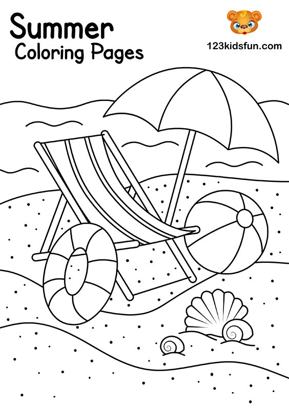 Summer Free Coloring Pages