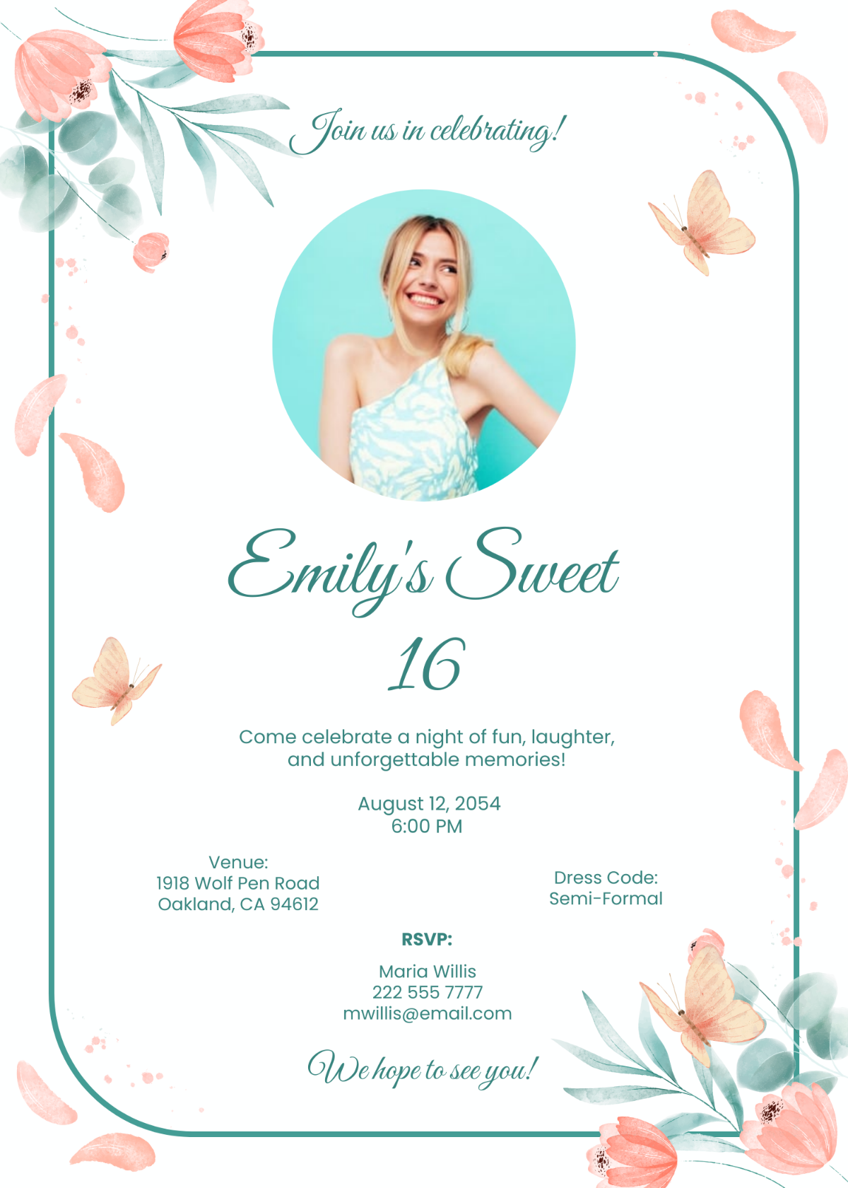 butterfly invitation template download