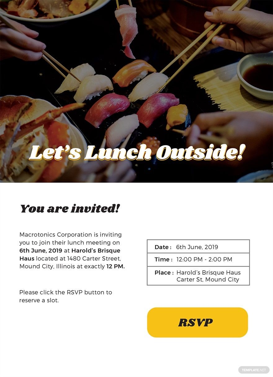 appreciation lunch invitation template