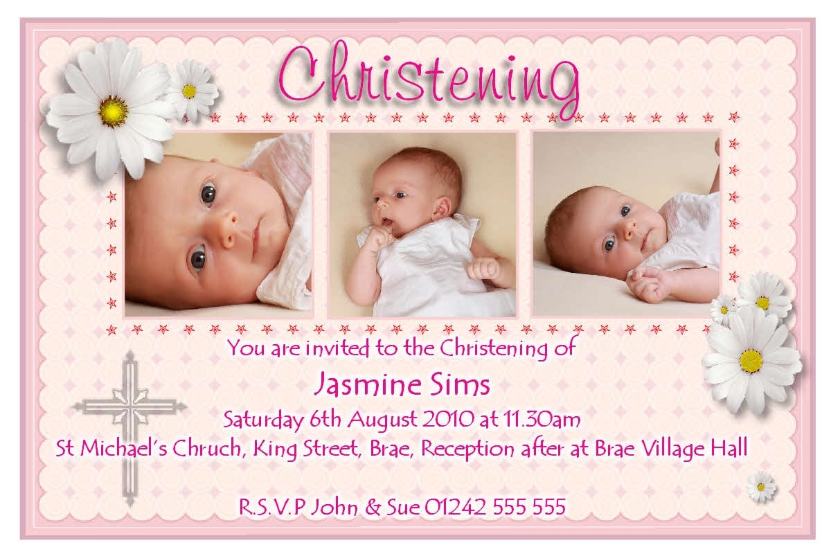 Free Template For Baptismal Invitation