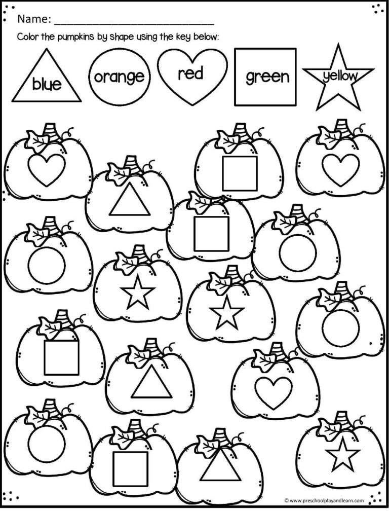 FREE Thanksgiving Worksheets For Preschoolers