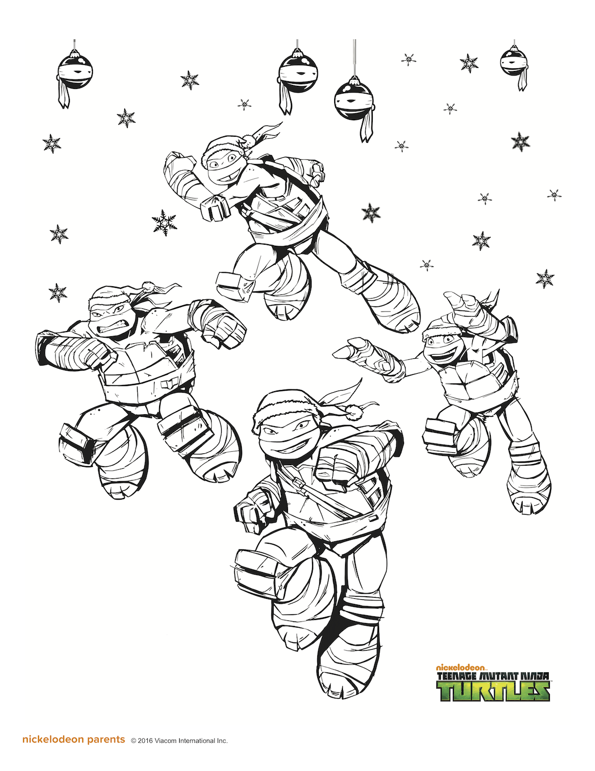 Free TMNT Christmas Coloring Page Christmas Coloring Pages Coloring