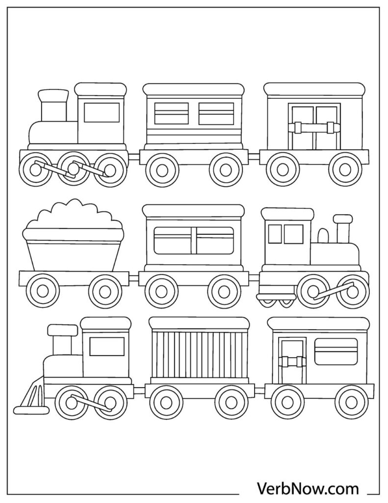 Free TRAIN Coloring Pages Your Kids Will Love Download PDFs