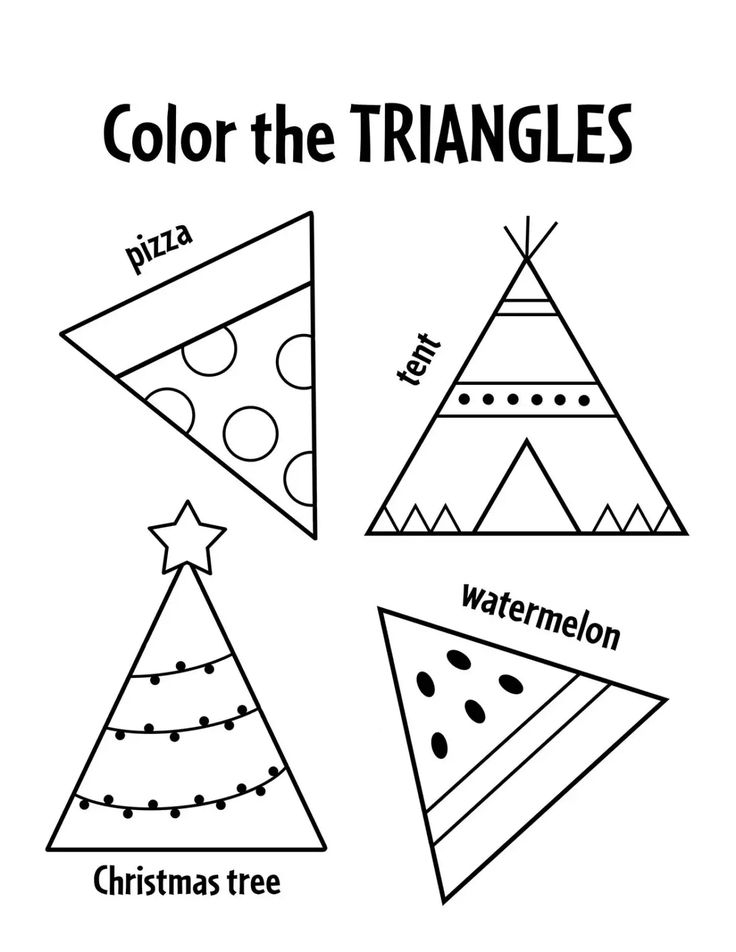 Free Triangle Worksheets For Preschool The Hollydog Blog Triangle 