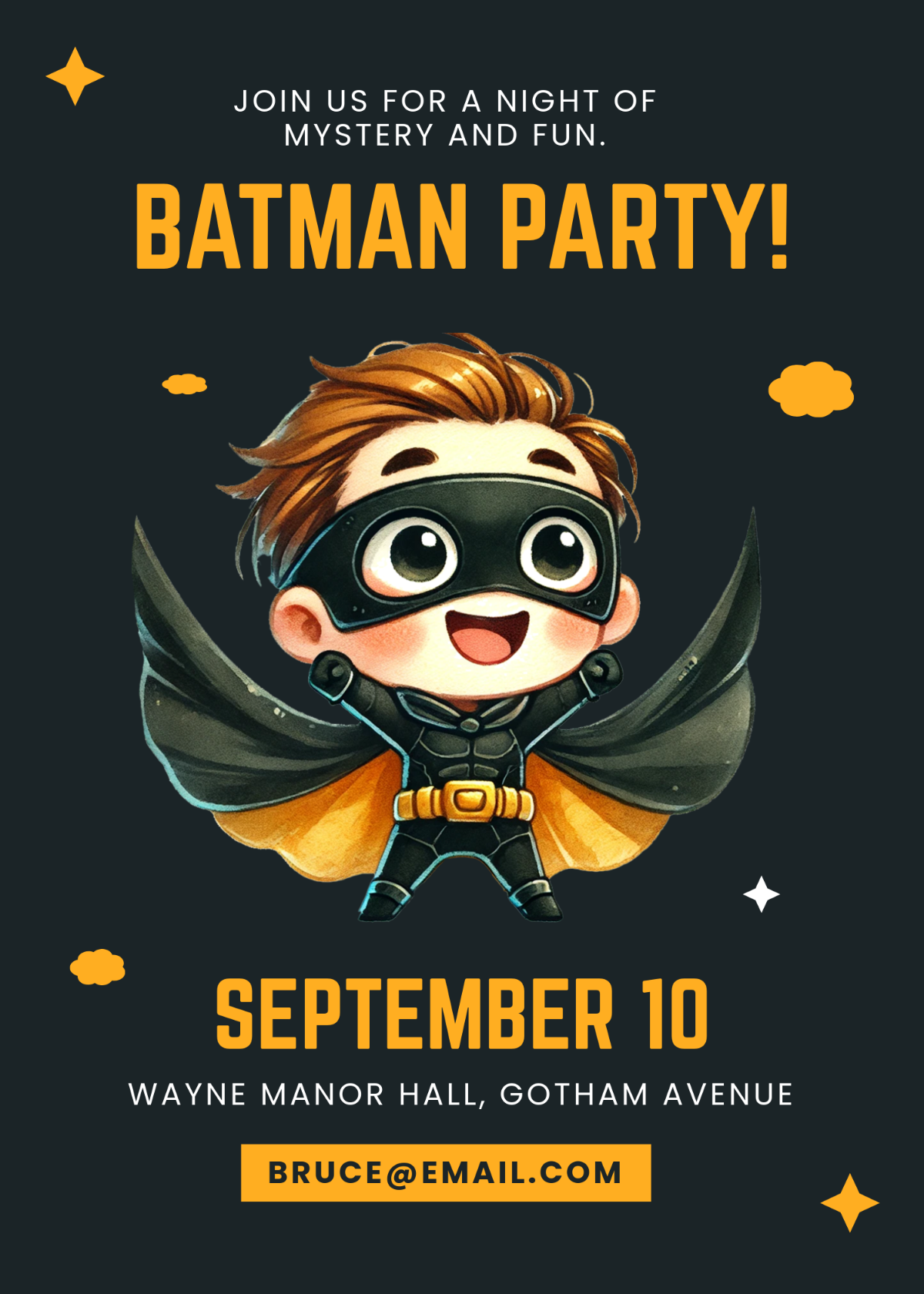 Free Vibrant Superhero Invitation Template To Edit Online