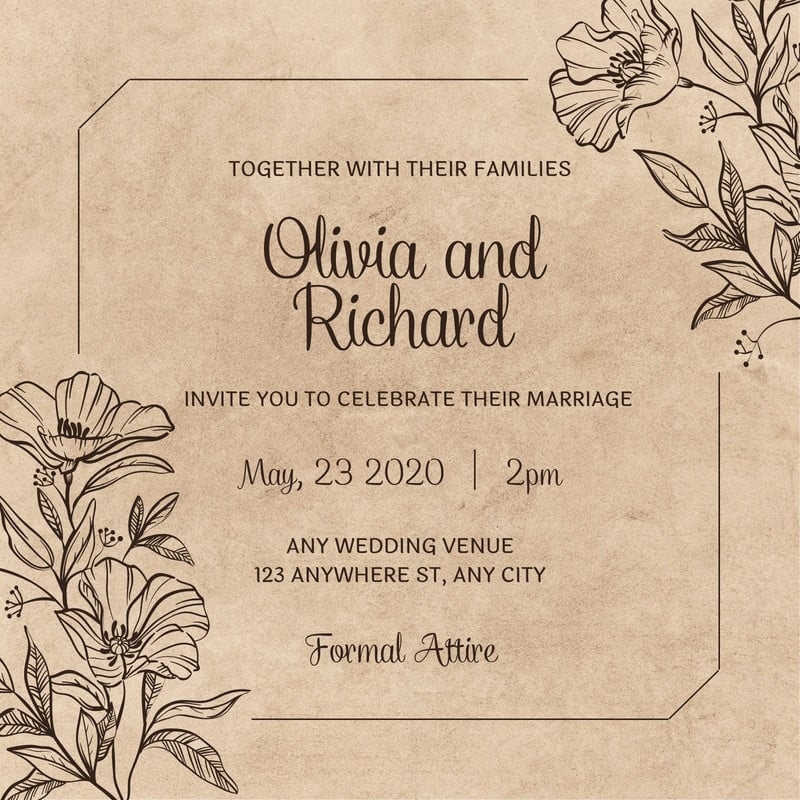 Free Wedding Reception Invitation Templates To Edit Canva