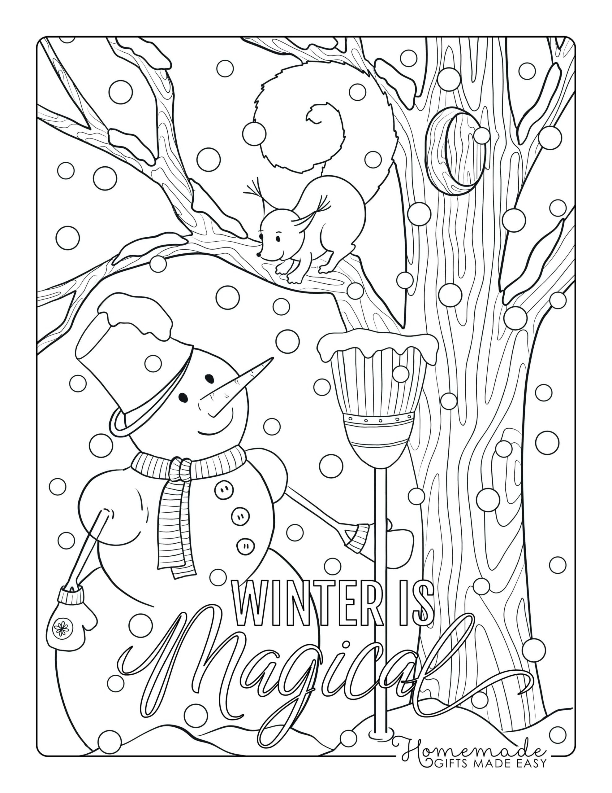 Free Winter Coloring Worksheet Download Free Winter Coloring Worksheet 