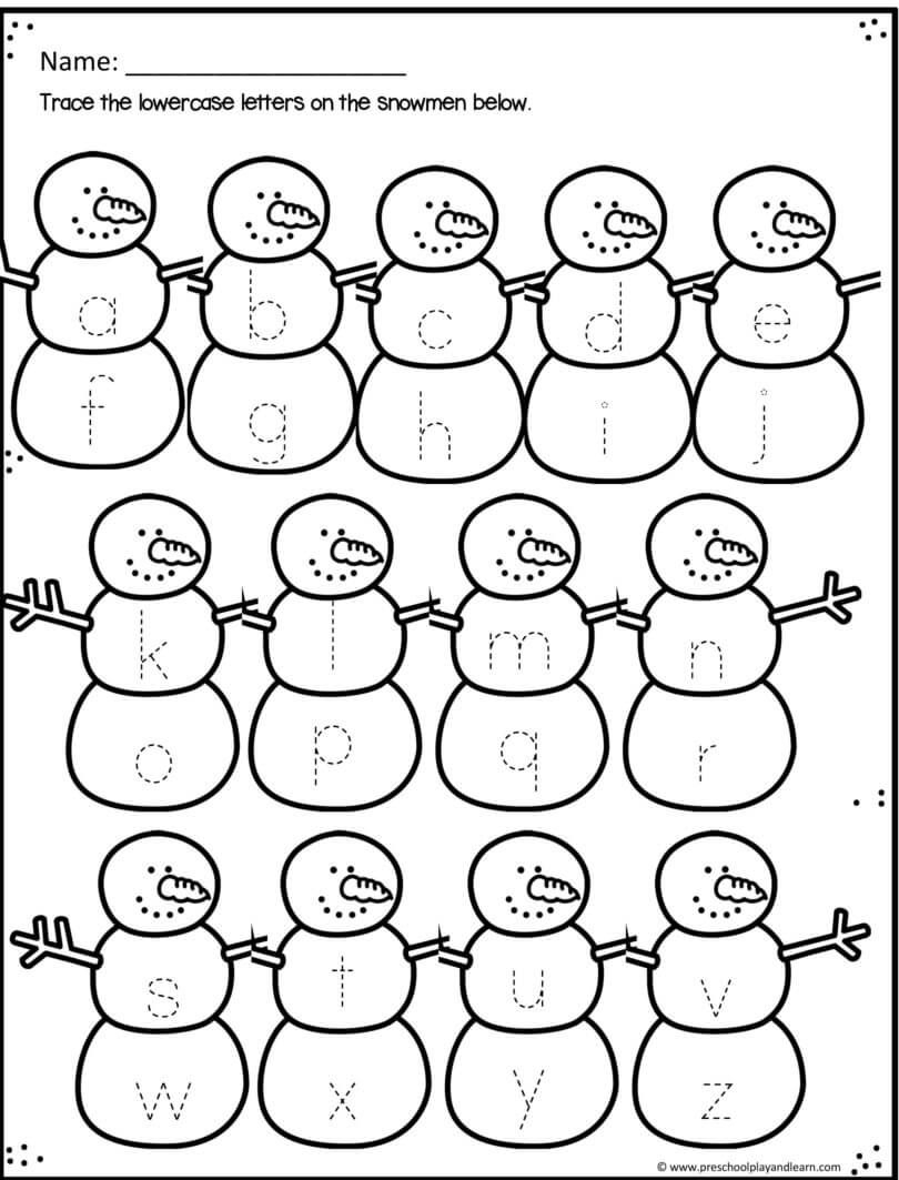 FREE Winter Worksheets For Preschoolers Kindergarten Winter