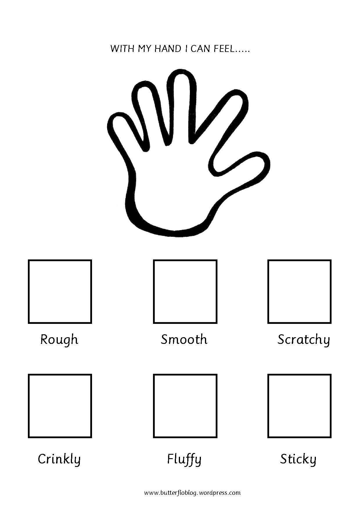 5 senses worksheets for preschoolers