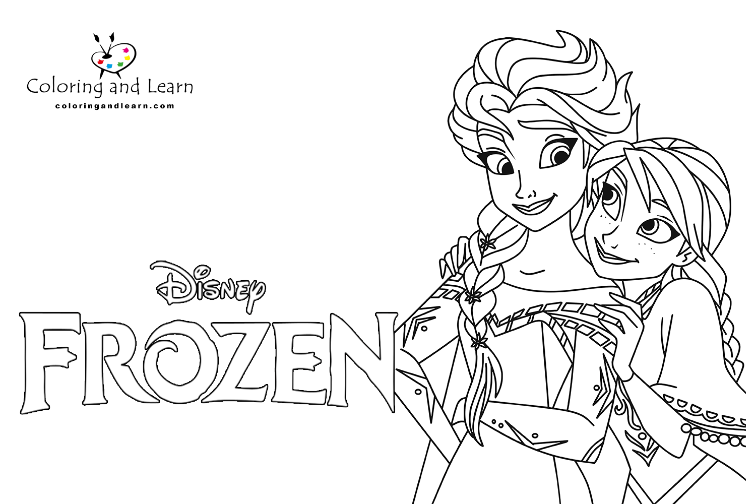 frozen coloring pages for free