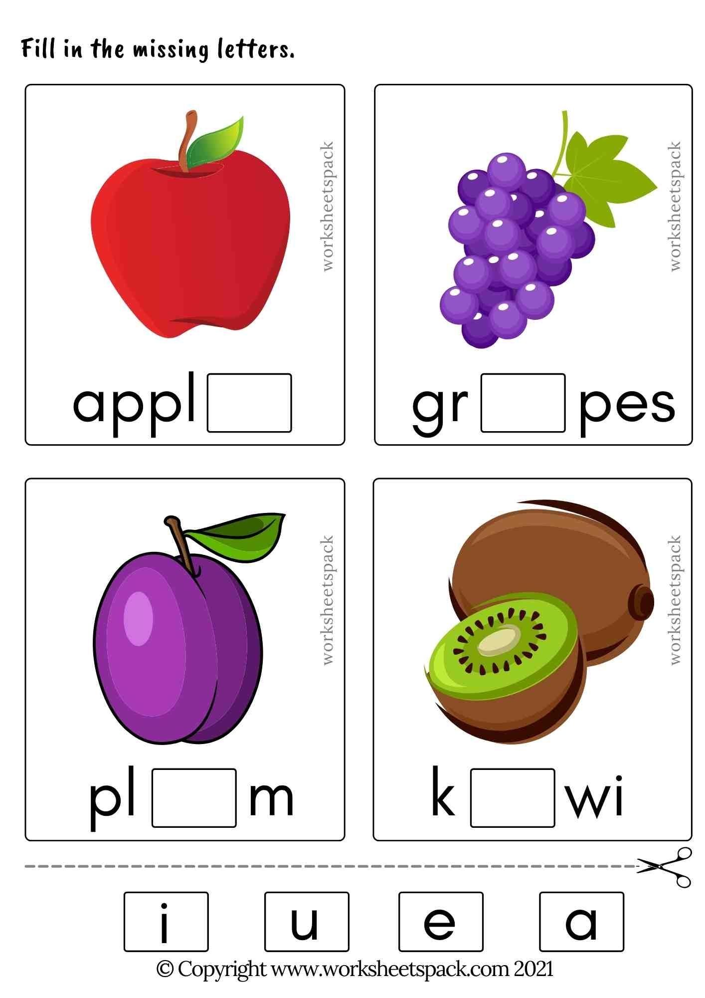 Fruits Activities For Preschoolers Printable And Online Worksheets 