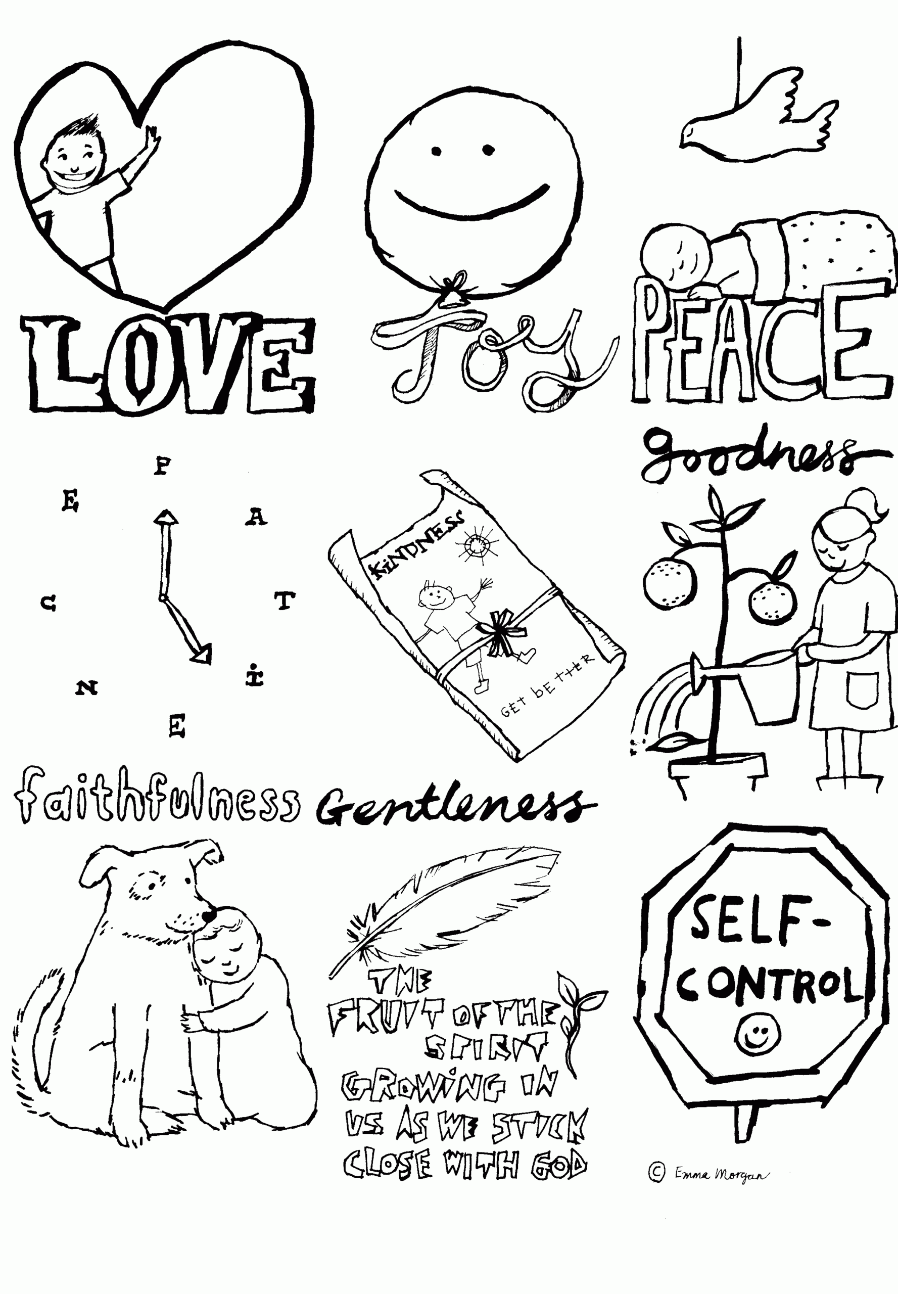 Fruits Of The Holy Spirit Coloring Pages Coloring Home
