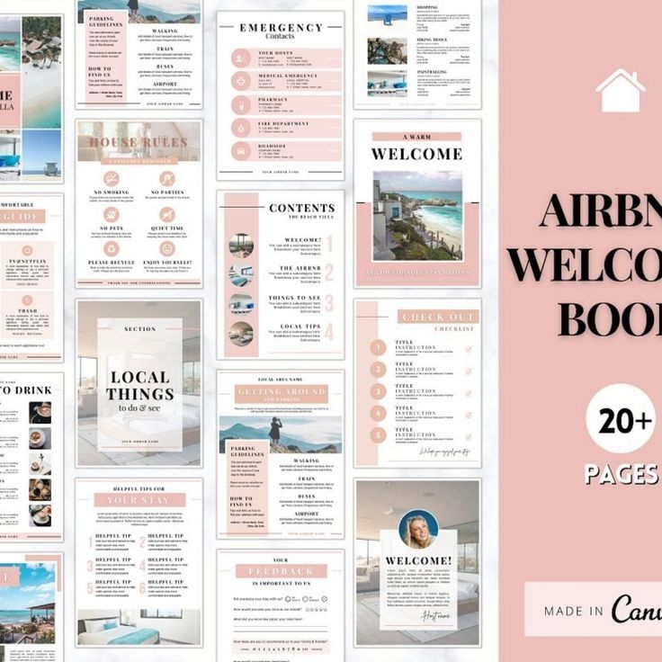 Fully Customizable Airbnb Template Airbnb Welcome Book Printable Airbnb 