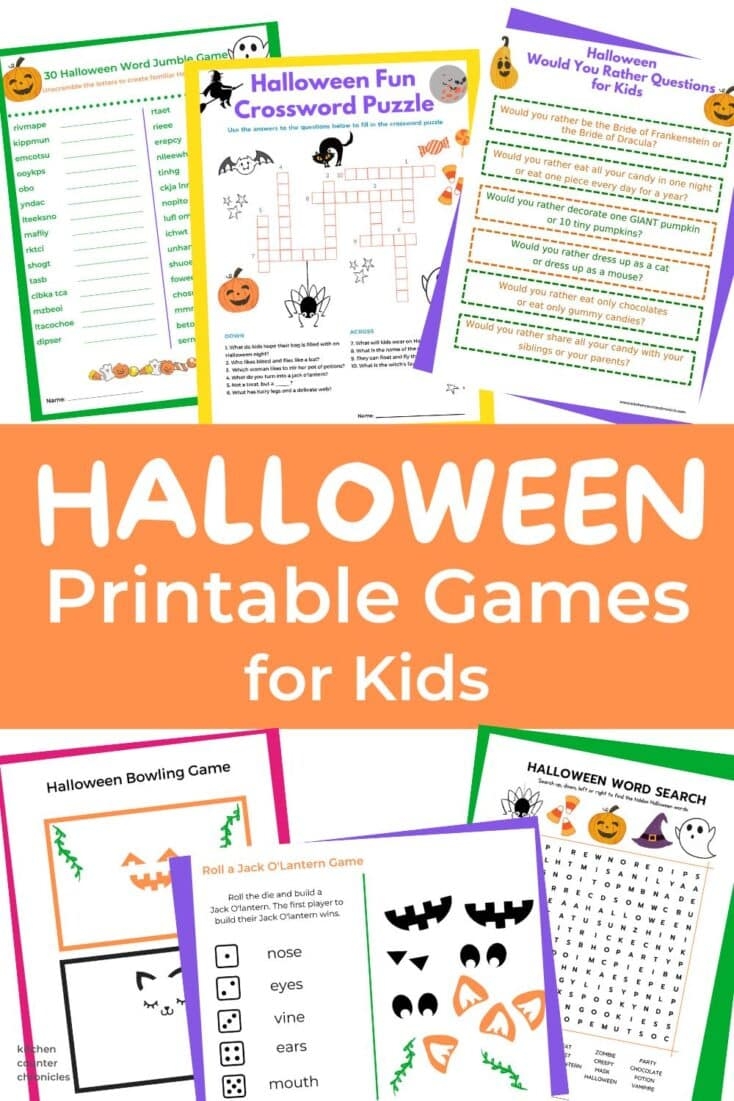 free printable halloween games for kids pdf