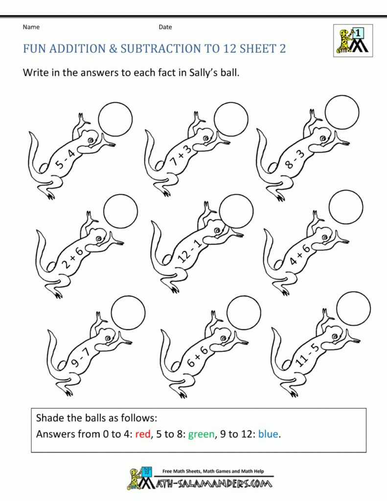 fun worksheets for 1st graders