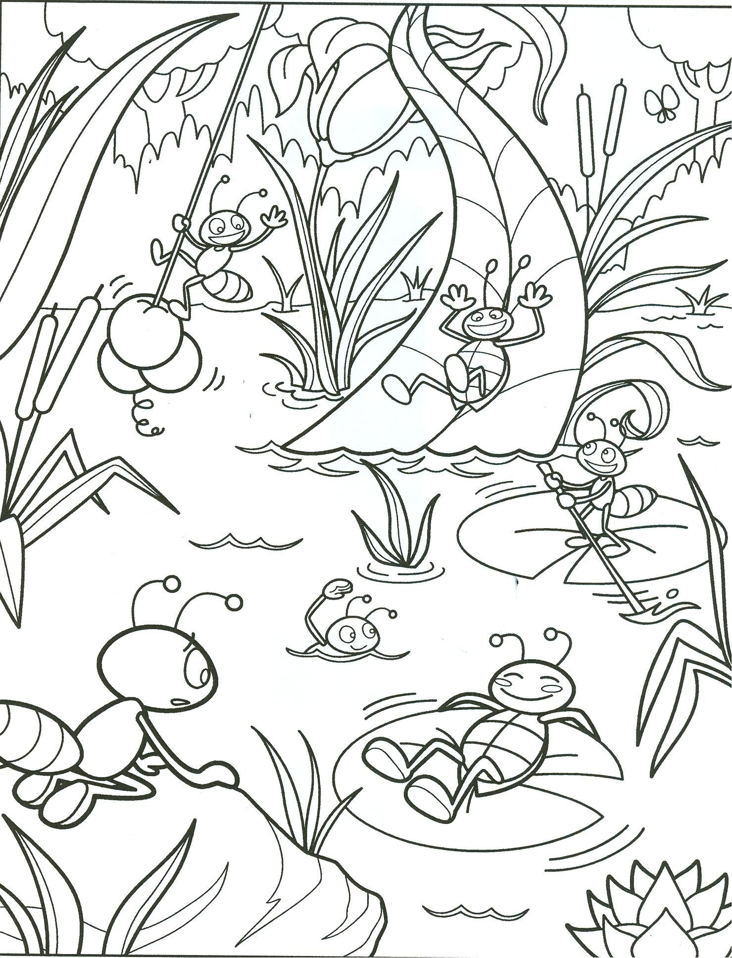 Summer Fun Coloring Page