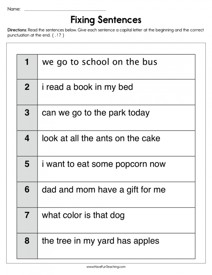 Fun Teaching Worksheets Worksheets For Kindergarten