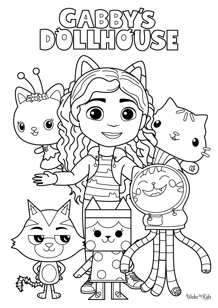Gabbys Dollhouse Coloring Pages