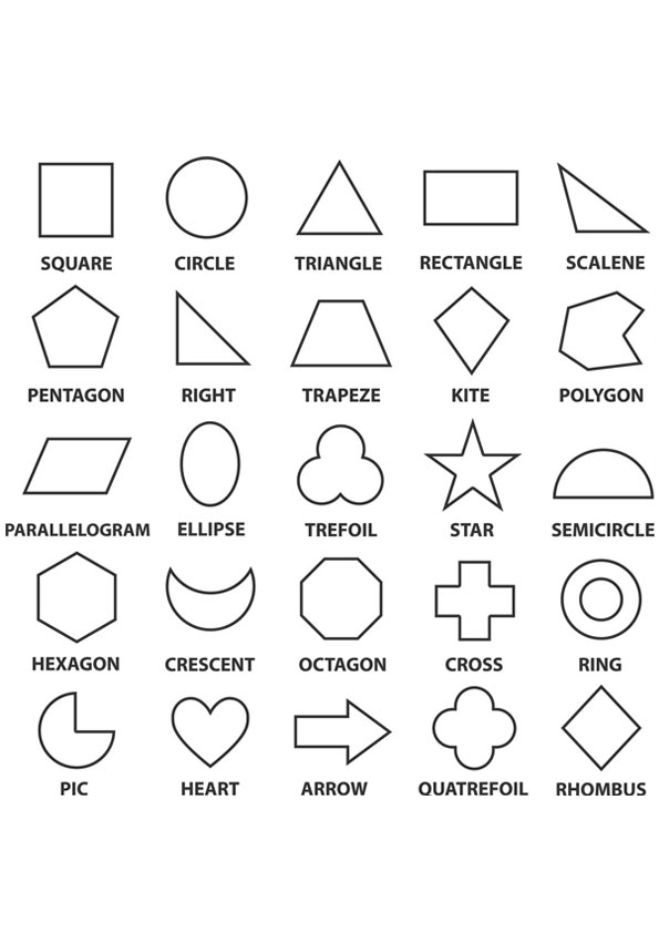 Geometric Shapes Coloring Pages