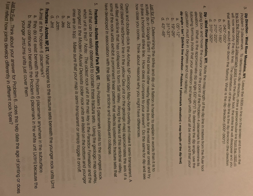 Geotour Worksheet F Sedimentary Rocks