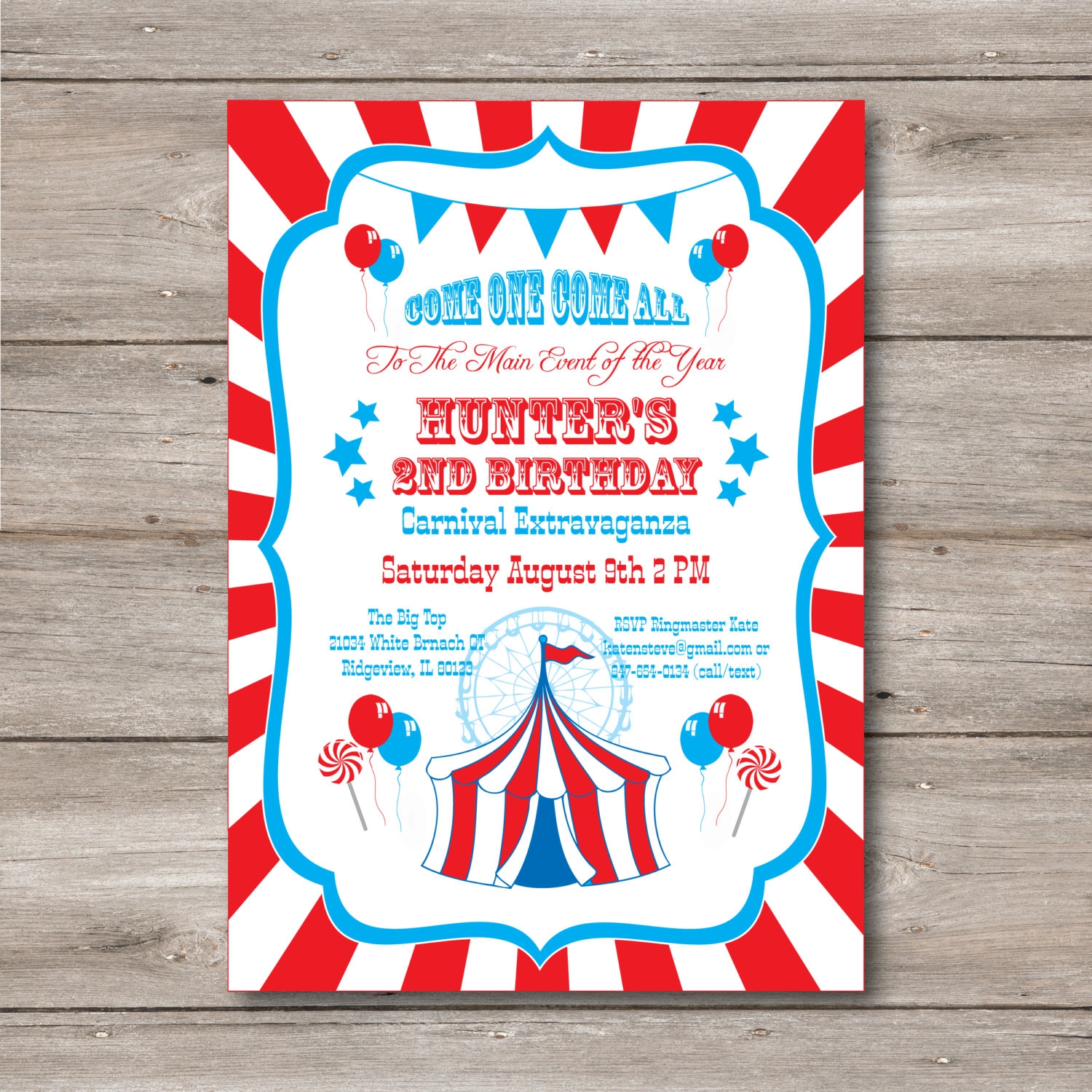 Get Carnival Birthday Invitations Images Free Invitation Template