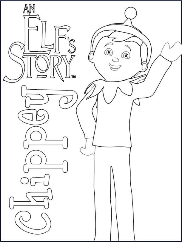 Get This Elf On The Shelf Coloring Pages Free Chappy Boy Elf On The 