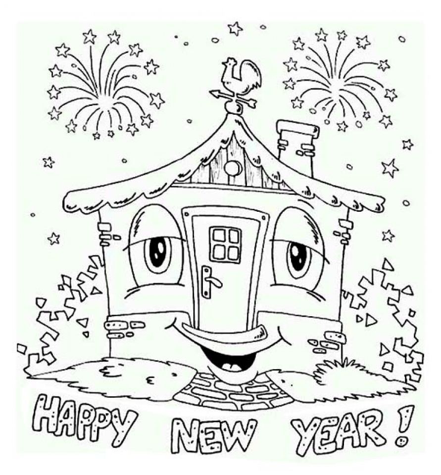 free printable new years coloring pages