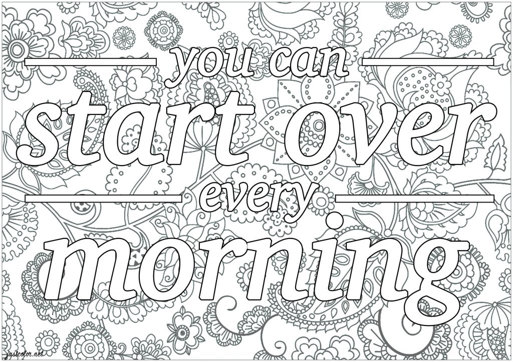 free printable adult coloring pages quotes pdf