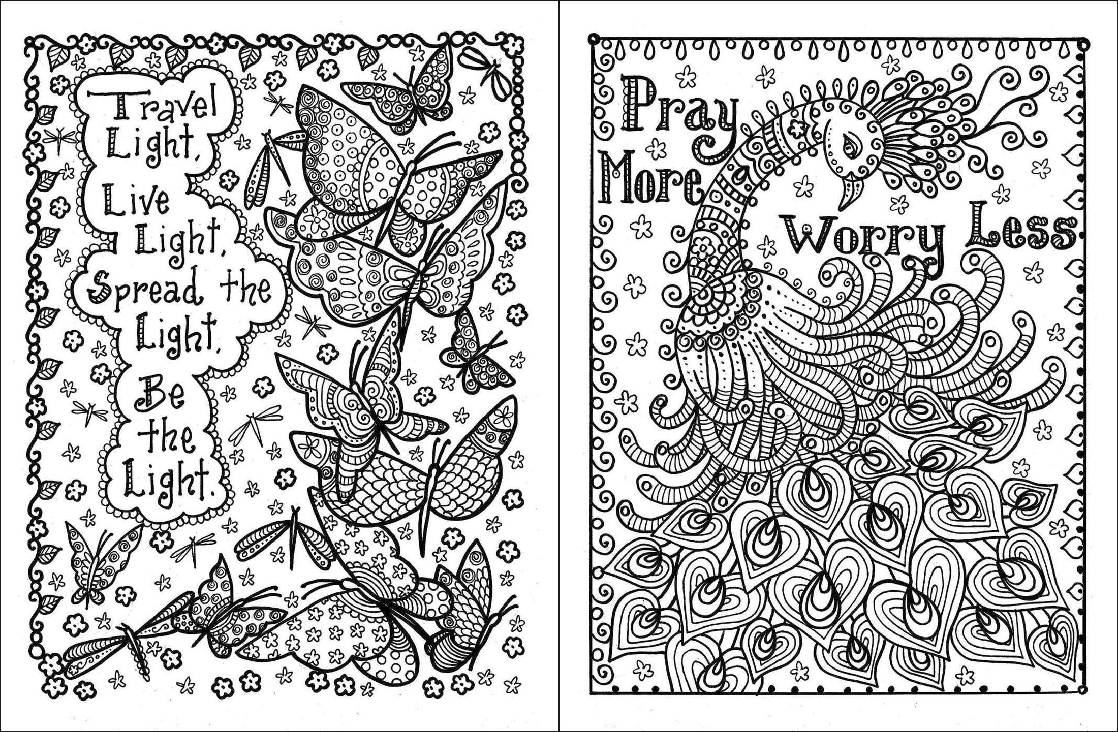 Get This Printable Adult Coloring Pages Quotes Worry Less