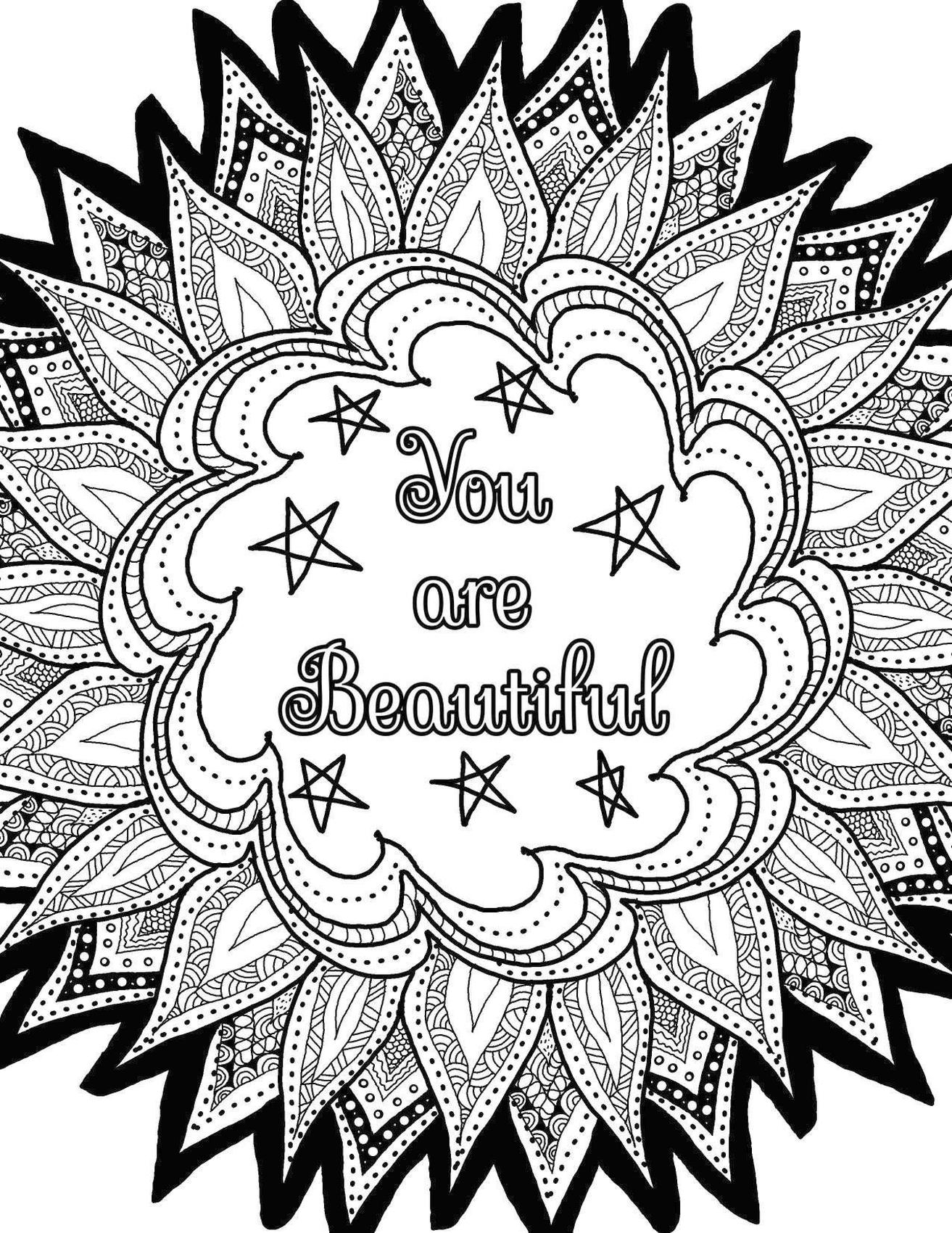 printable adult coloring pages quotes