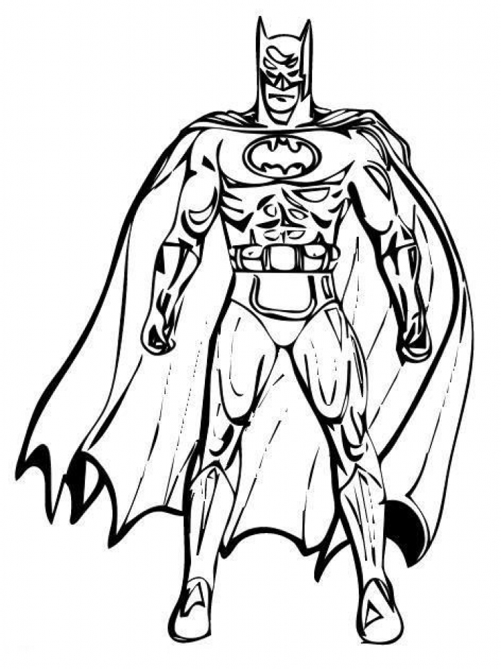 batman color pages free