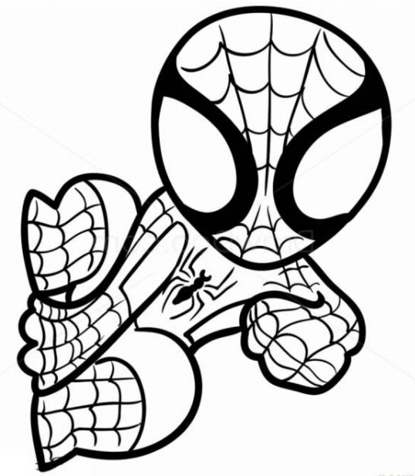 free spiderman printable coloring pages