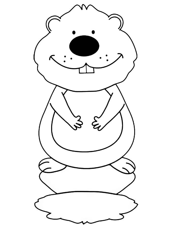 Groundhog Day Coloring Pages