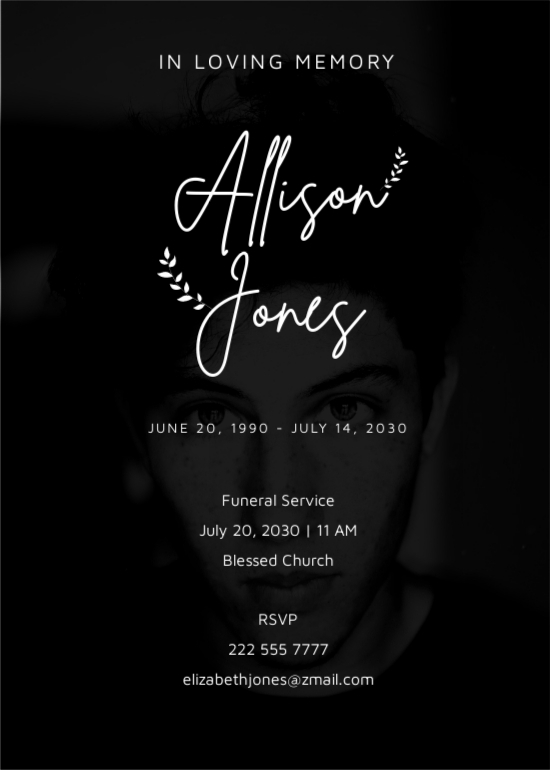 Ghana Funeral Invitation Card Template Infoupdate