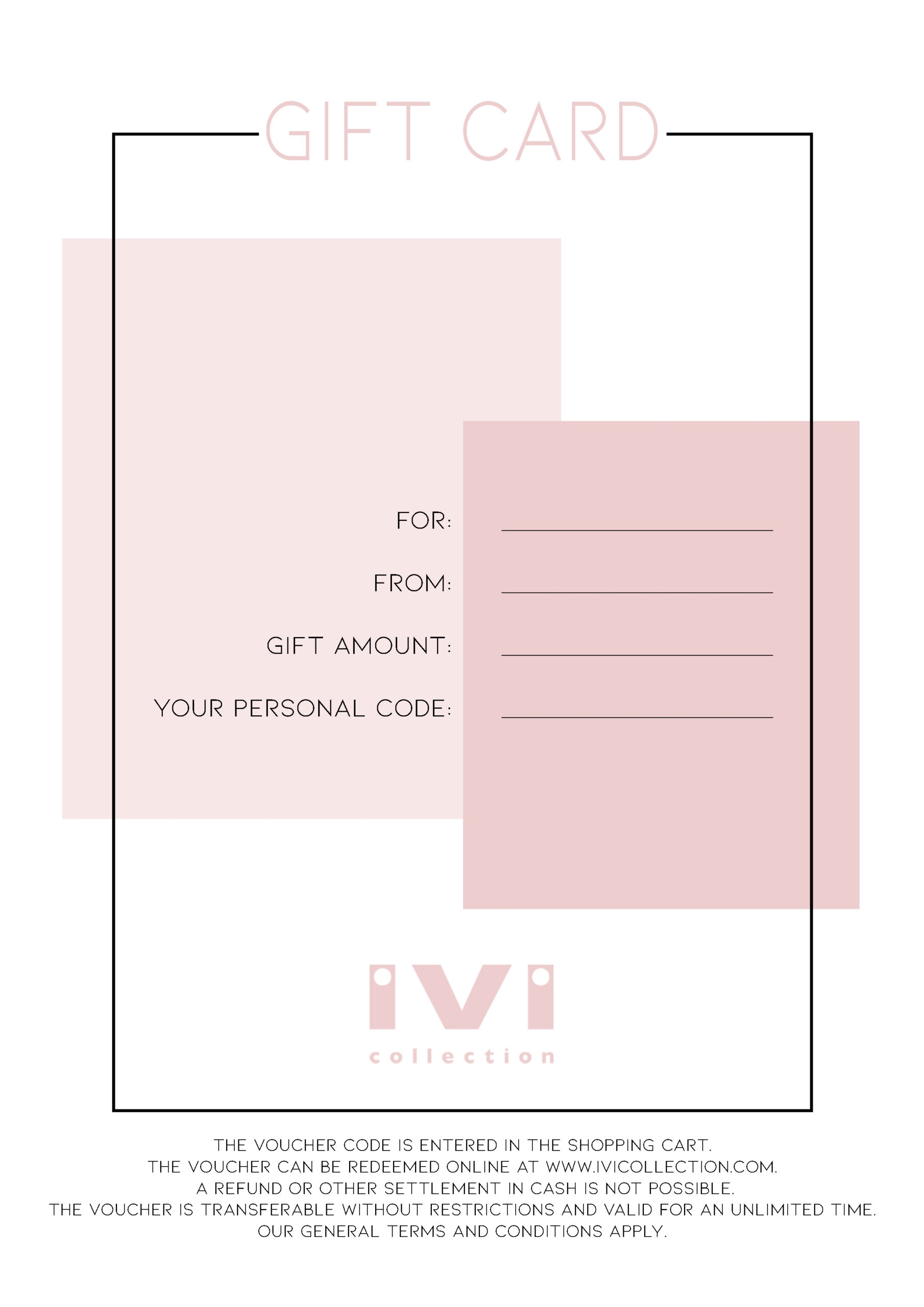 Gift Certificate Printable Gift Card Gift Voucher Printable Gift 