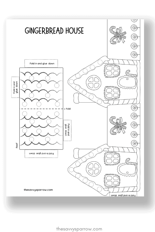 Gingerbread House Template Printable Craft Printable Templates