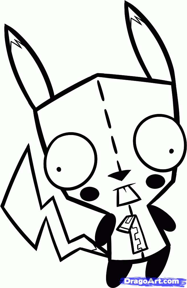 Gir Invader Zim Coloring Pages Coloring Home