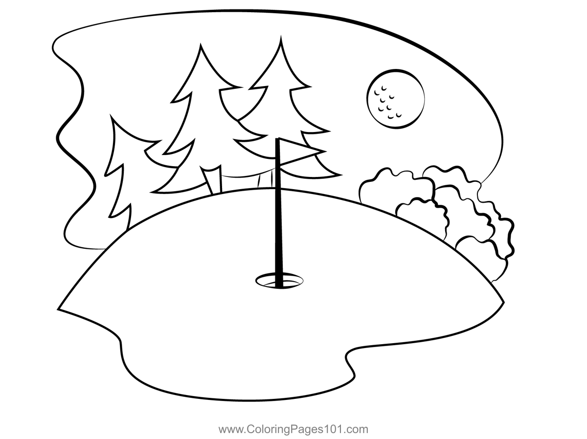 Golf Club Coloring Page For Kids Free Golf Printable Coloring Pages