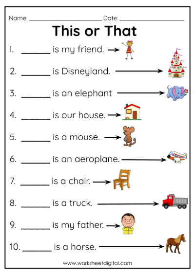 Grade 1 English Worksheet Digital Worksheets Library