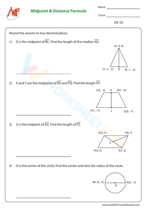 Grade 10 Midpoint And Distance Formula Worksheets 2024 Worksheets Library