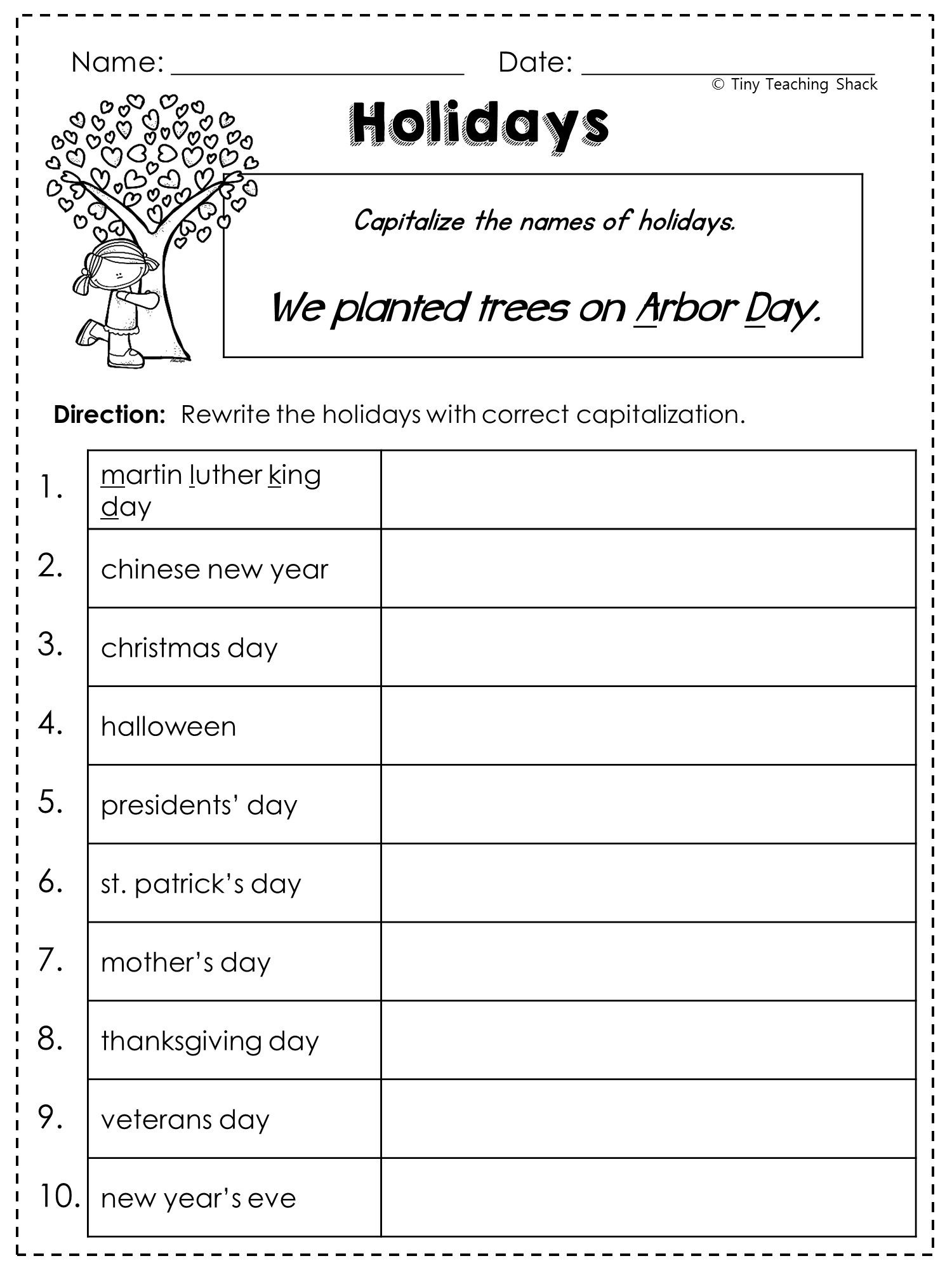 worksheets for second graders english
