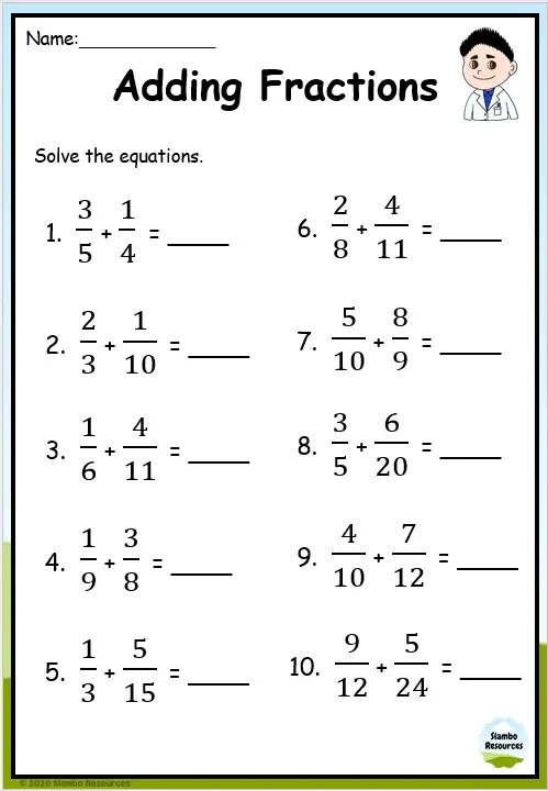 free printable adding worksheets