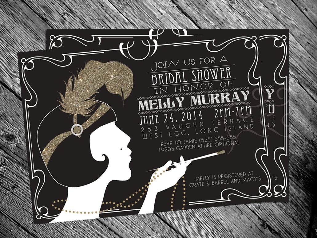 Great Gatsby Invitation Templates Blank
